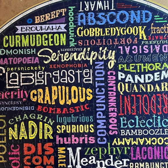 🧩 500 piece eeboo Round puzzle “100 Great Words”. Quality. Fun. Poster. Complete - Picture 5 of 12